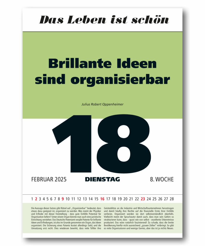 IMPULS-Tagesspruch-Kalender  Sprüchekalender  Zitate  Spruch