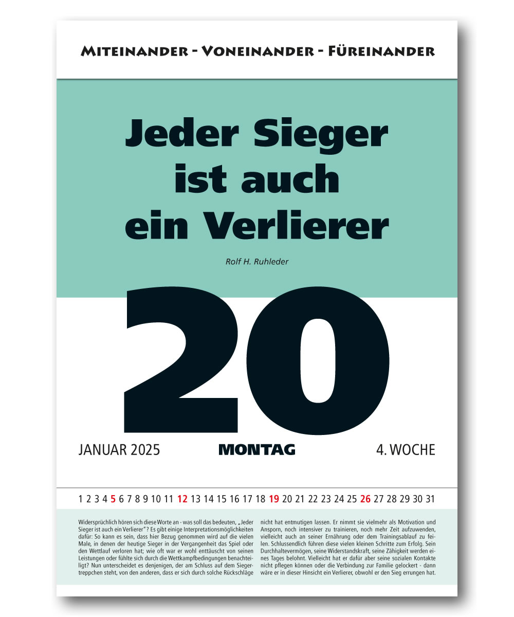 Alle IMPULS-Spruchkalender in der Übersicht - Sprüchekalender